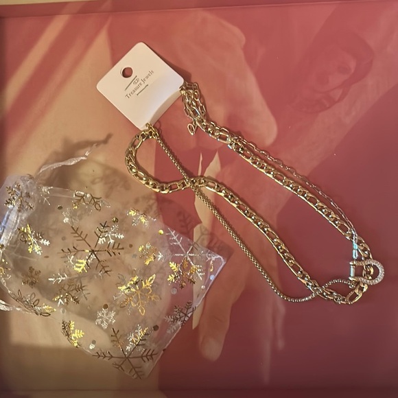 New Treasure jewels horseshoe necklace multi layer - Picture 1 of 6